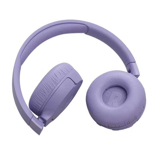 JBL Tune 670NC - Purple - Adaptive Noise Cancelling Wireless On-Ear Headphones - Top